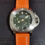 Best Quality Replica Panerai Luminor Submersible Green Face Steel Case Watch 